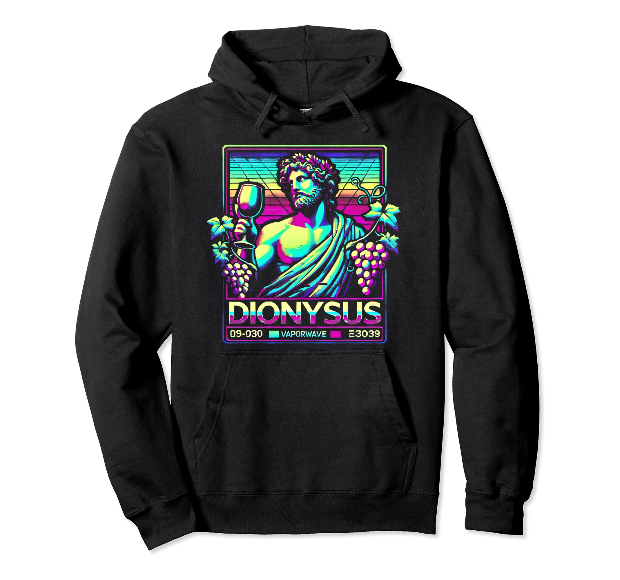 Dionysus Greek Mythology God Vaporwave Hoodie - Graphic Print Unisex - T-Shirt, Sweatshirt, Hoodie