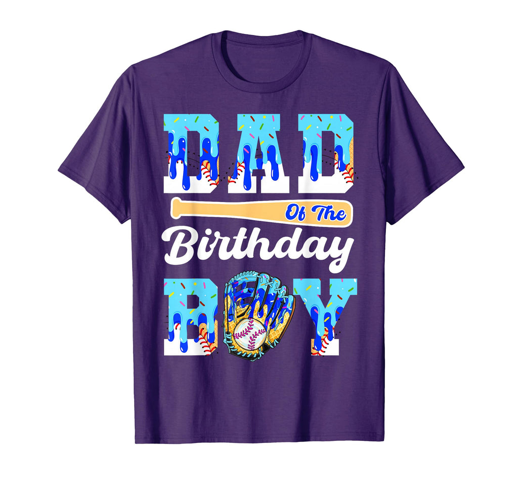 Dad Birthday Baseball Drip Ice Cream T-Shirt - Custom Art Print Men Women - T-Shirt, Sweatshirt, Hoodie