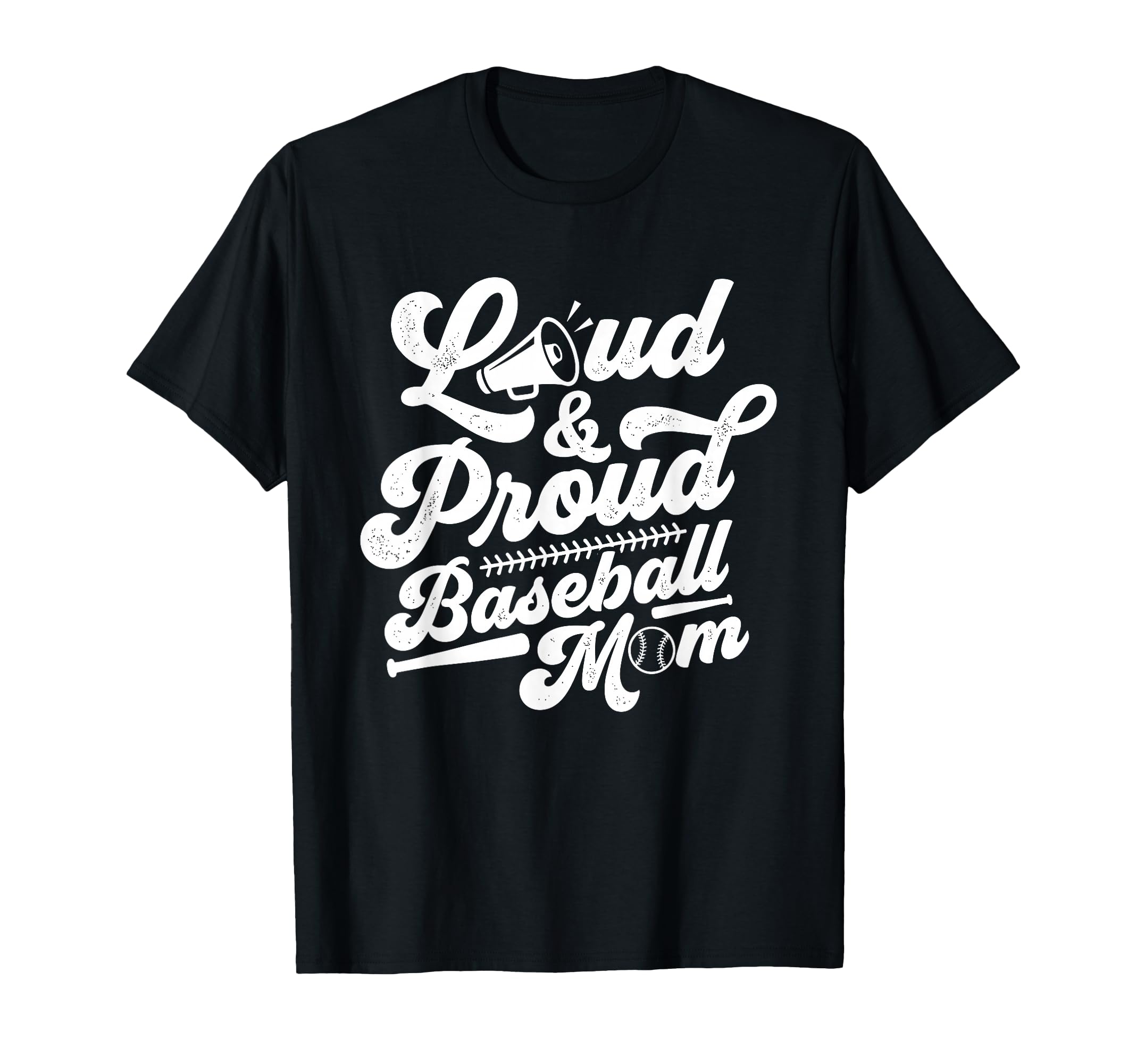 Loud And Proud Baseball Mom Cheer T-Shirt - Custom Art Print for Adults - T-Shirt, Sweatshirt, Hoodie