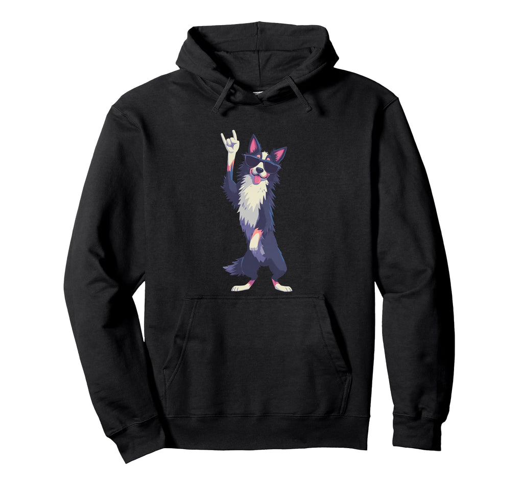Dog Rock And Roll Sunglasses Pet Lover Hoodie - Streetwear Style Men Women - T-Shirt, Sweatshirt, Hoodie