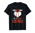 My Heart Pulse Field Softball Baseball T-Shirt - Unique Graphic Men Women - T-Shirt, Sweatshirt, Hoodie