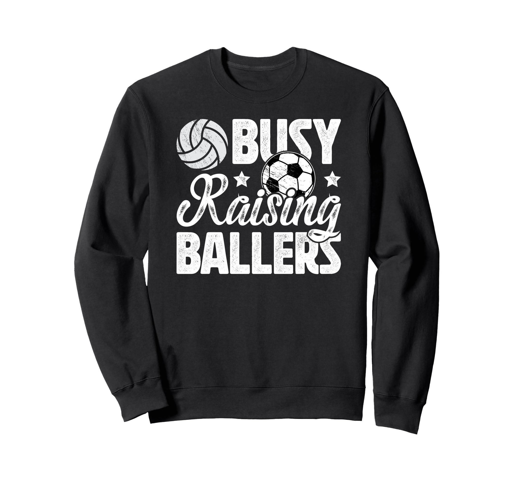Busy Raising Ballers Volleyball Sweatshirt - Aesthetic Graphic for Adults - T-Shirt, Sweatshirt, Hoodie