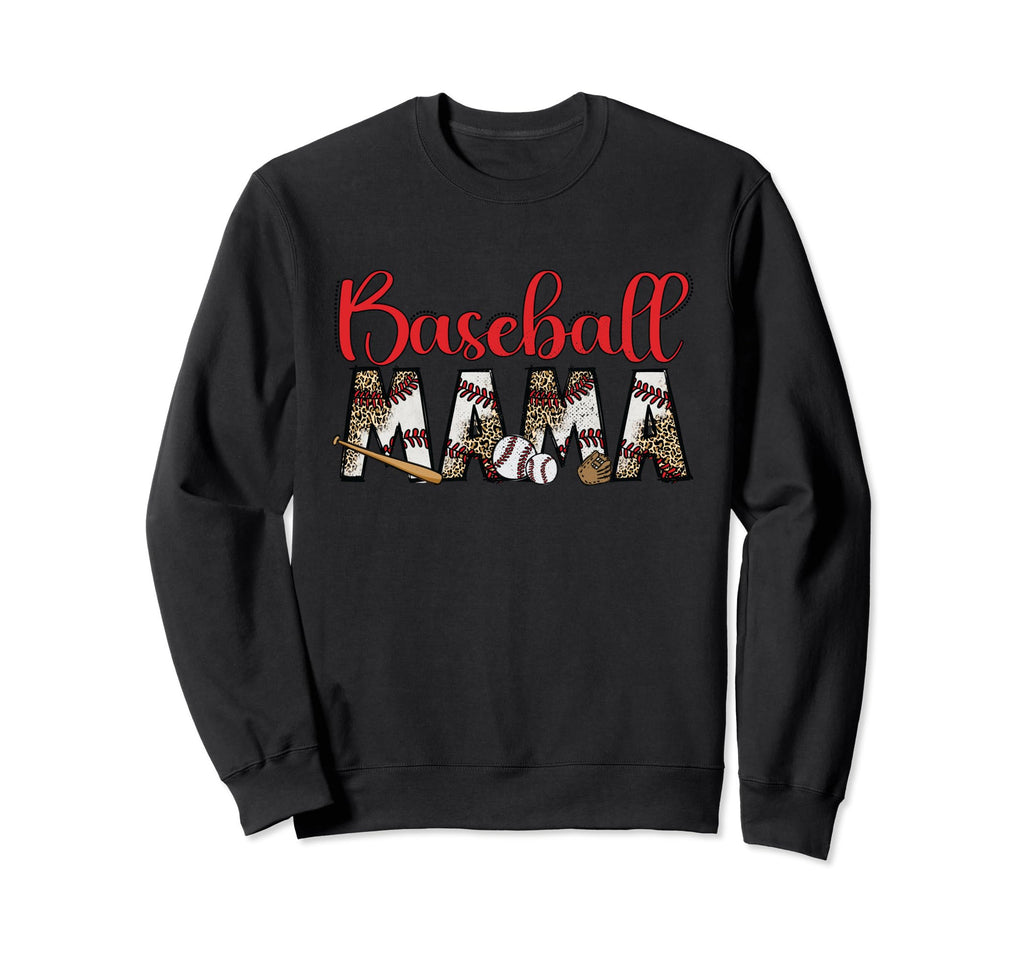 Baseball Mama Funny Sporty Sweatshirt - Trendy Graphic for Adults - T-Shirt, Sweatshirt, Hoodie