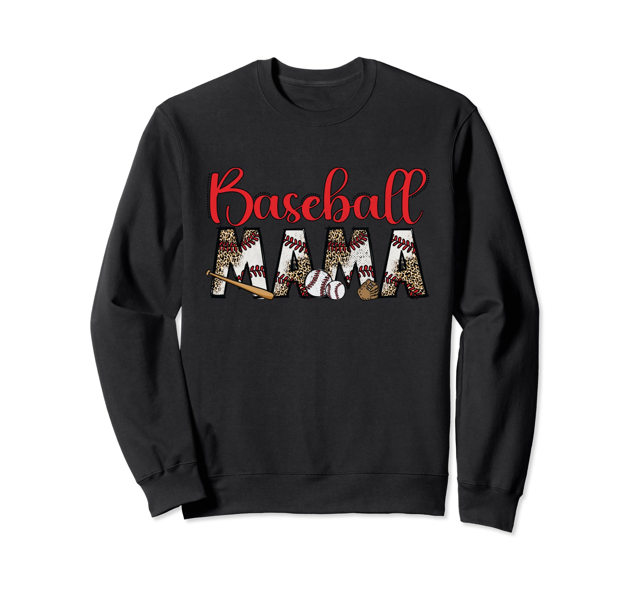 Baseball Mama Funny Sporty Sweatshirt - Trendy Graphic for Adults - T-Shirt, Sweatshirt, Hoodie