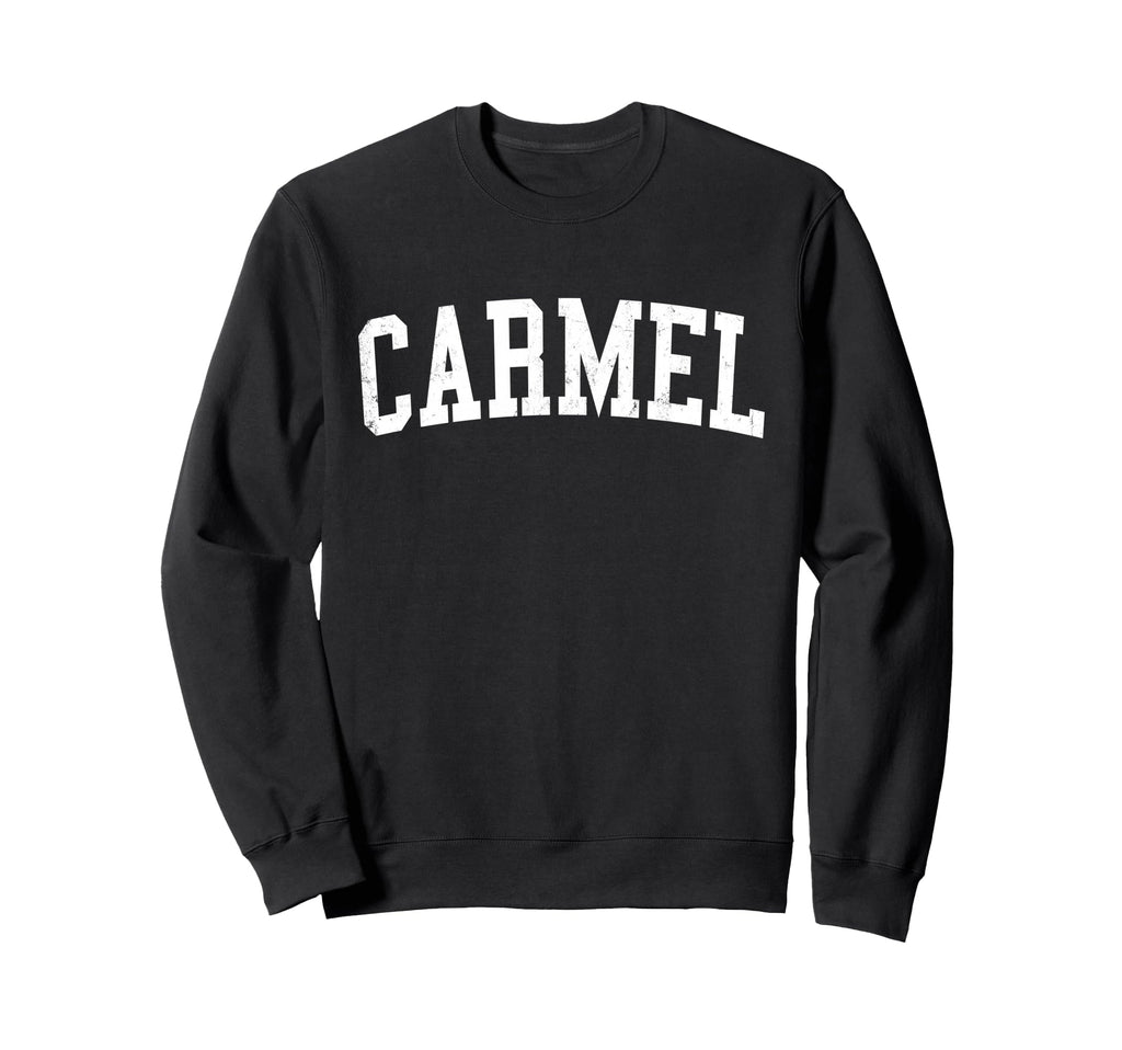 Carmel Distressed White Varsity Sweatshirt - Custom Art Print Unisex - T-Shirt, Sweatshirt, Hoodie