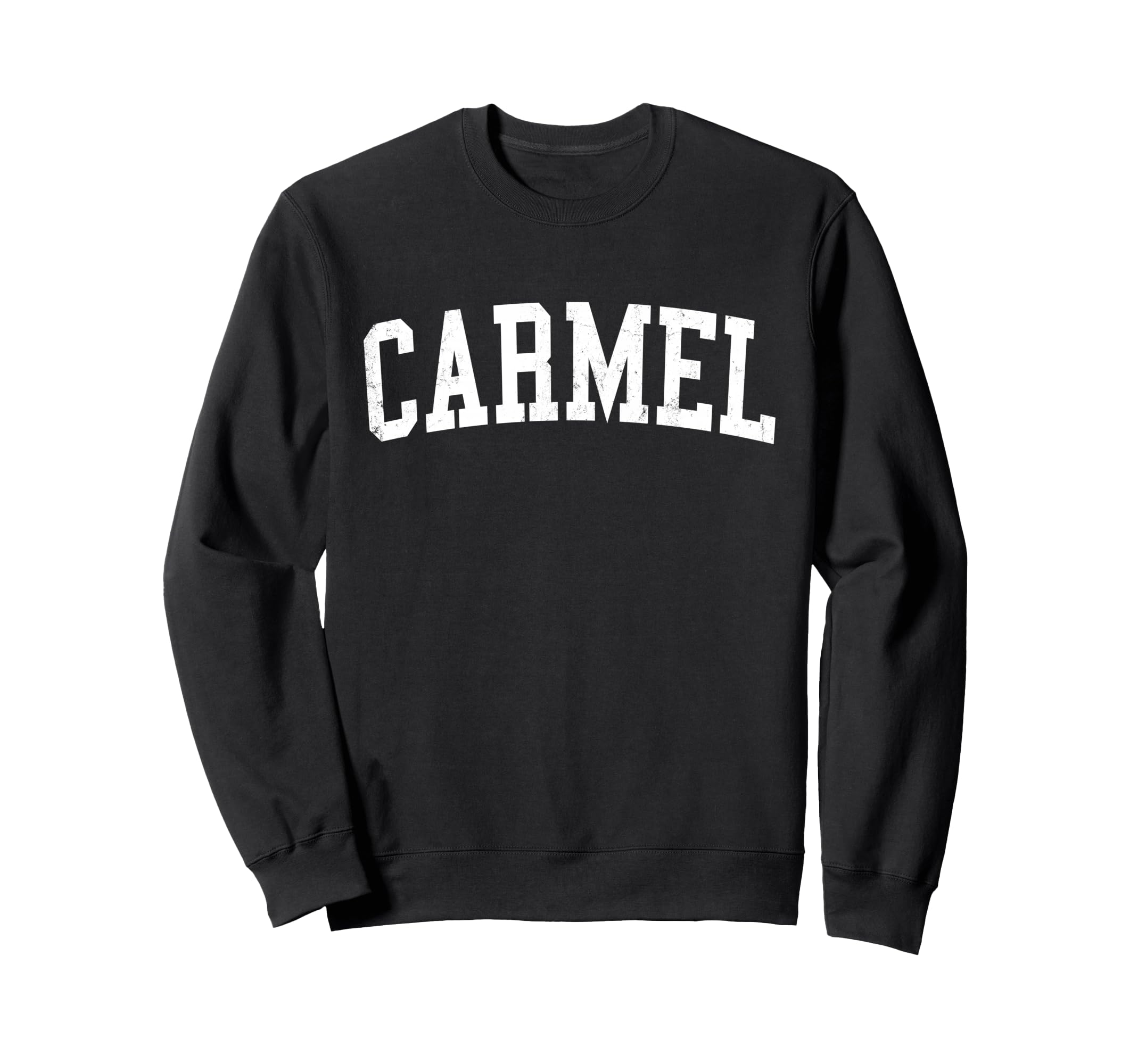 Carmel Distressed White Varsity Sweatshirt - Custom Art Print Unisex - T-Shirt, Sweatshirt, Hoodie