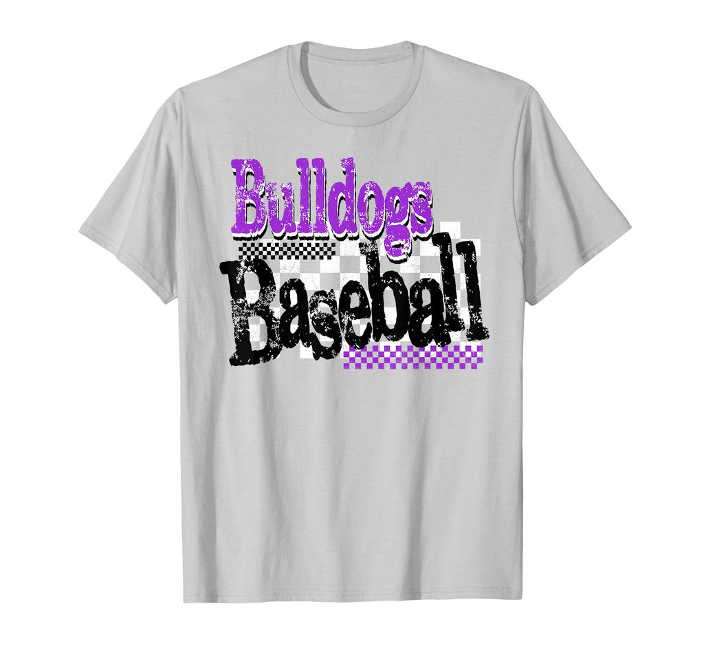 Purple Bulldogs Baseball Mom Game Day T-Shirt - Trendy Graphic Men Women - T-Shirt, Sweatshirt, Hoodie