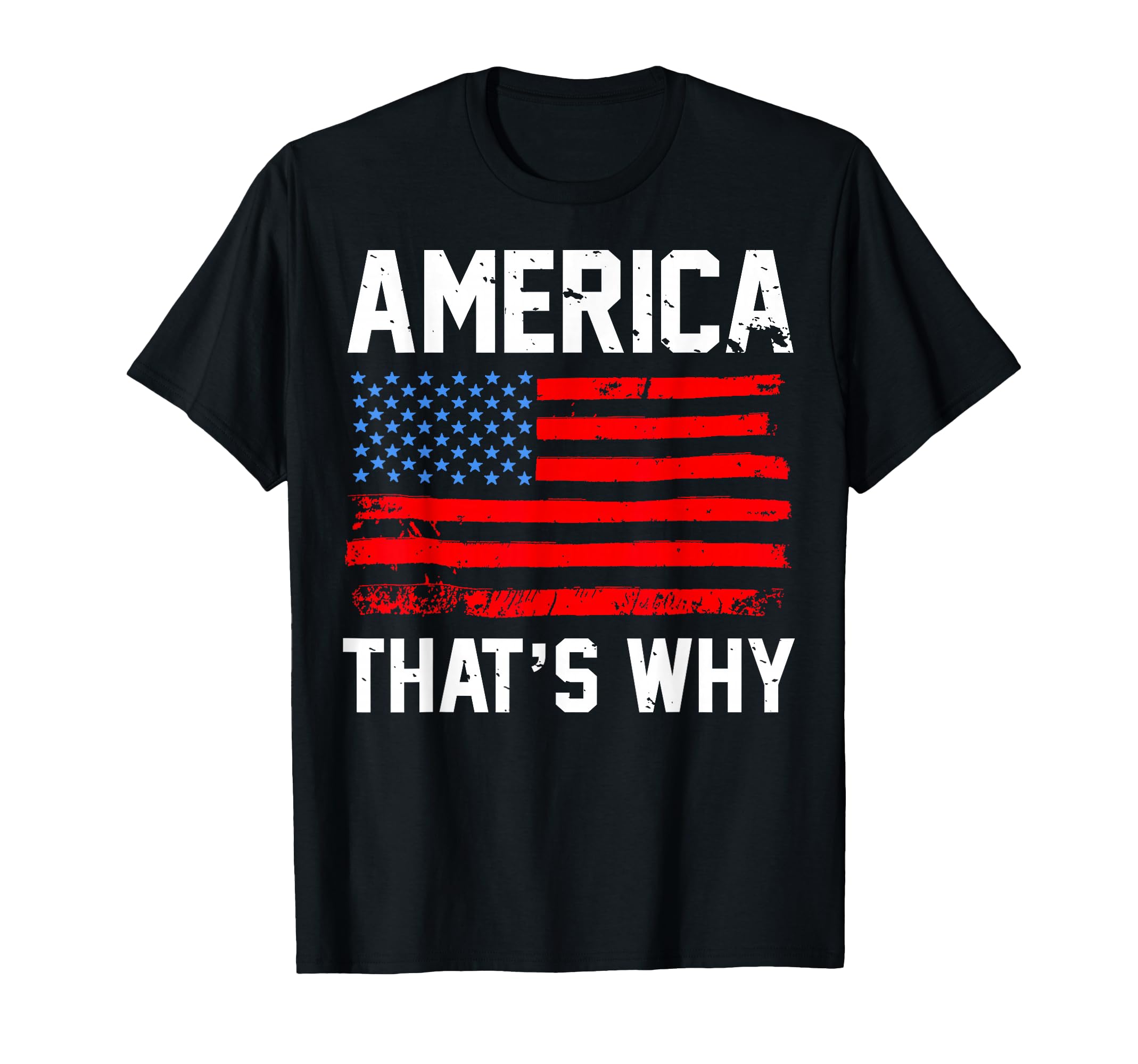 America Thats Why Distressed T-Shirt - Graphic Print Men Women - T-Shirt, Sweatshirt, Hoodie