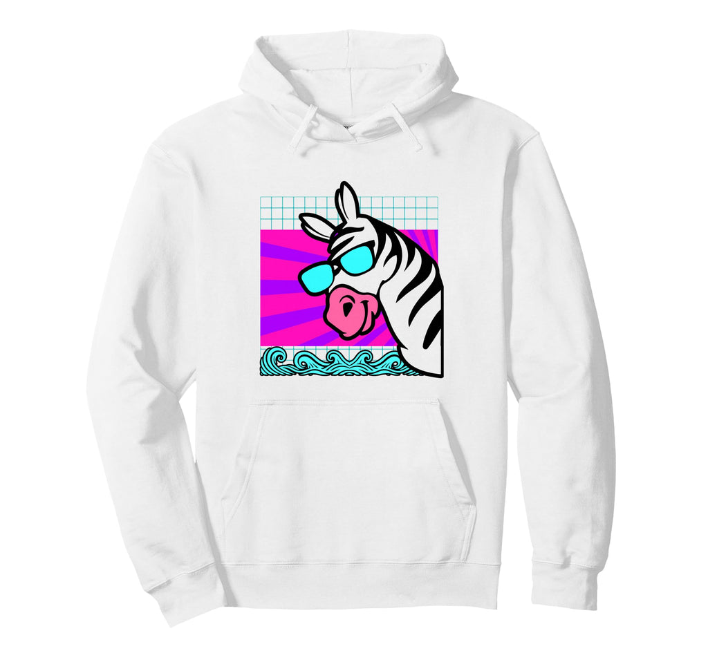 Aesthetic Vaporwave Outfits Zebra Hoodie - Aesthetic Graphic Unisex - T-Shirt, Sweatshirt, Hoodie