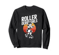 Roller Derby Roller Skate Sunset Art Sweatshirt - Unique Graphic Men Women - T-Shirt, Sweatshirt, Hoodie