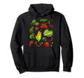 Watercolour Vegetable Farm Market Collage Hoodie - Novelty Apparel Unisex - T-Shirt, Sweatshirt, Hoodie