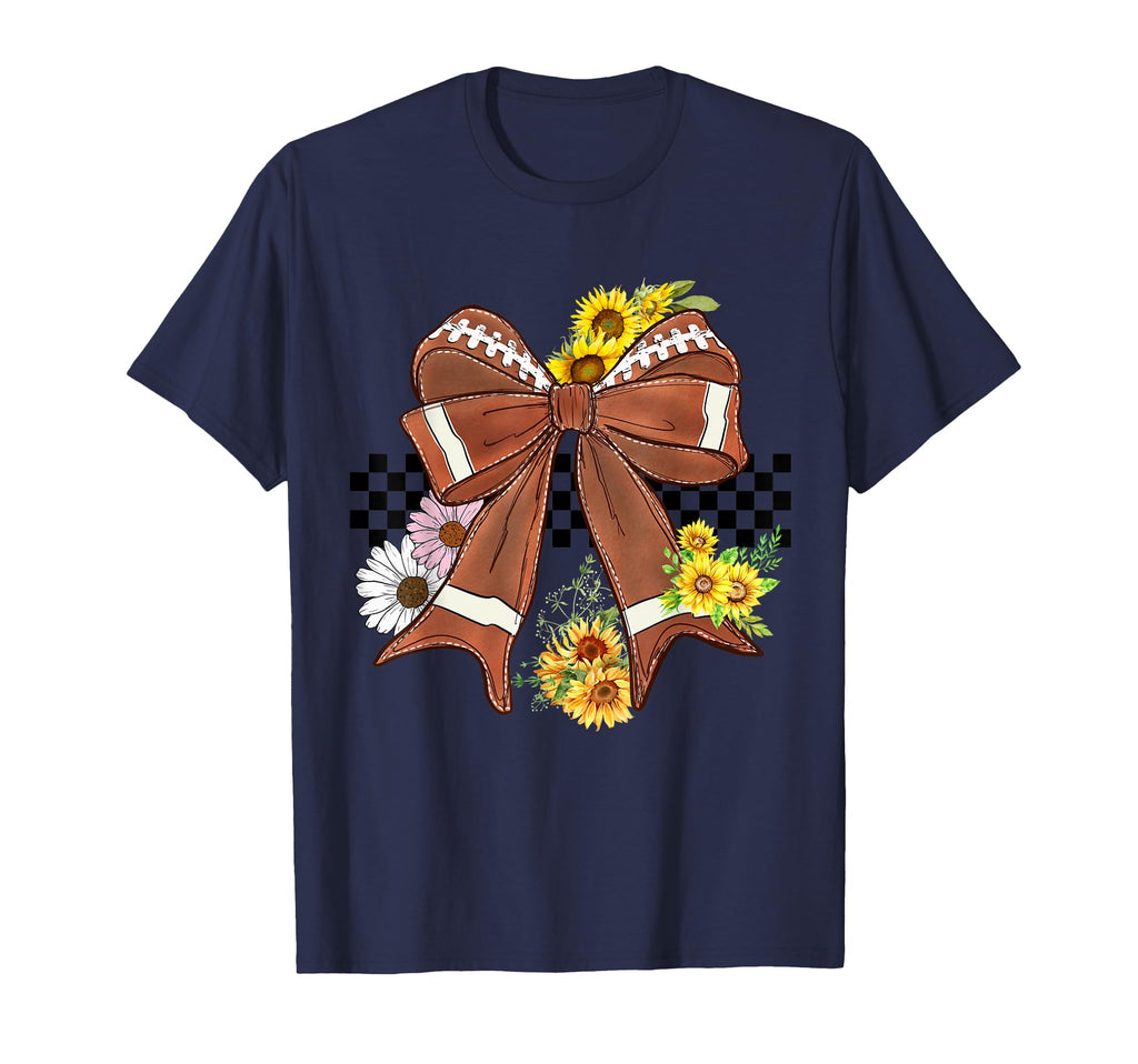 Coquette Football Mama Aesthetic Bow T-Shirt - Custom Art Print for Adults - T-Shirt, Sweatshirt, Hoodie