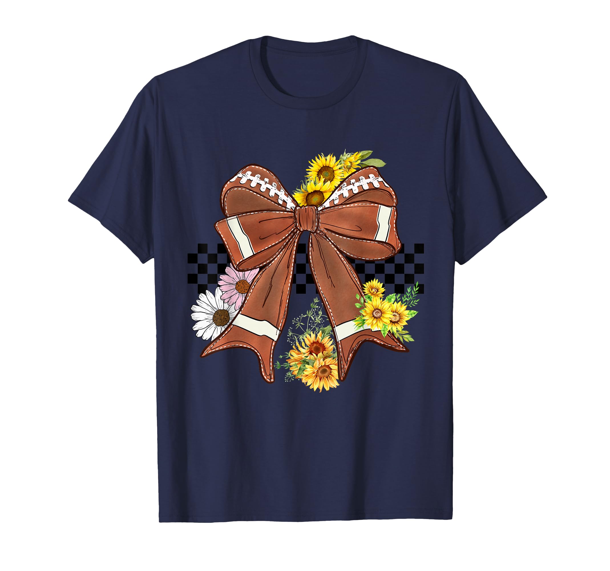 Coquette Football Mama Aesthetic Bow T-Shirt - Custom Art Print for Adults - T-Shirt, Sweatshirt, Hoodie