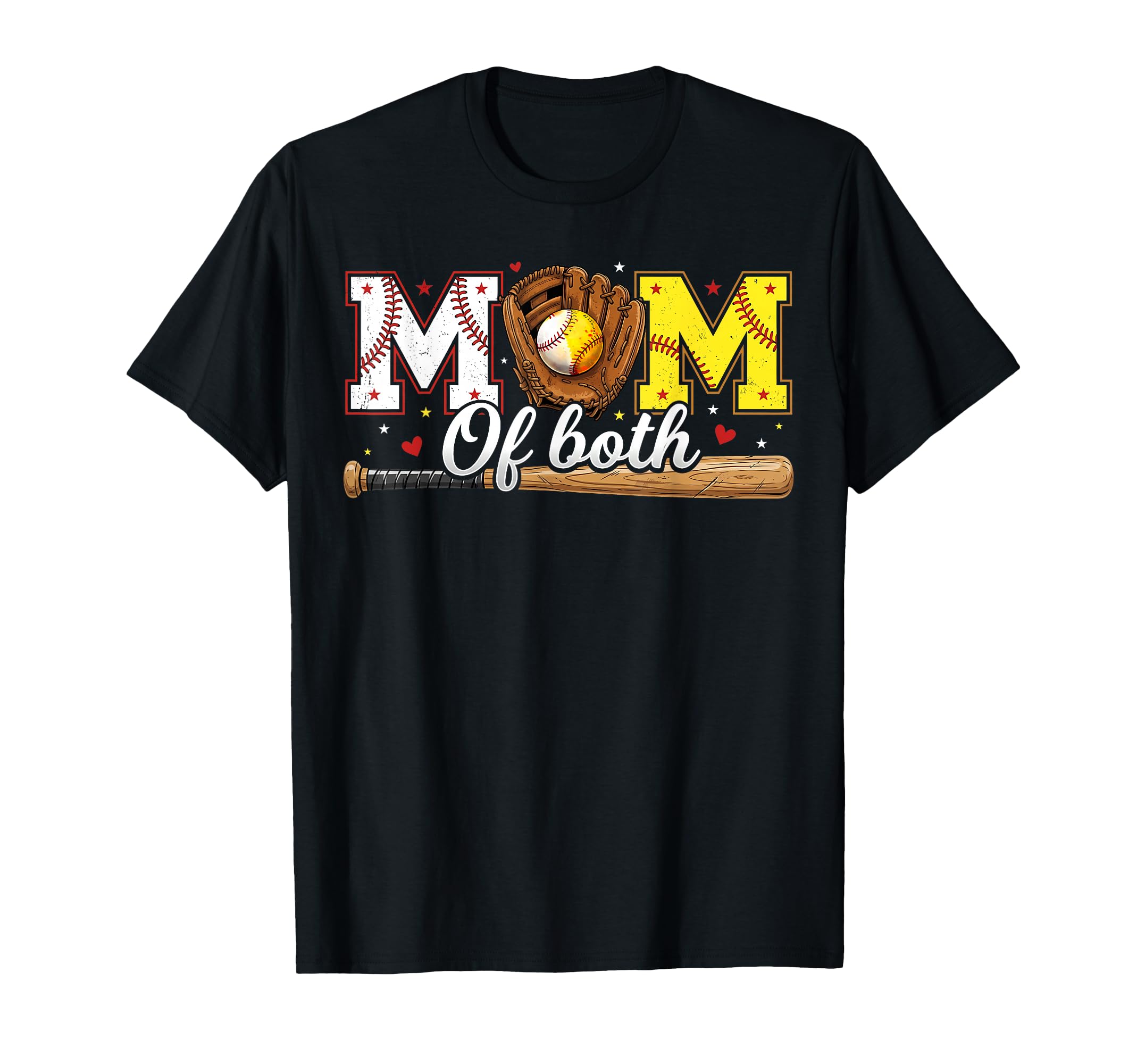 Mom Both Baseball Softball Mama T-Shirt - Aesthetic Graphic Men Women - T-Shirt, Sweatshirt, Hoodie
