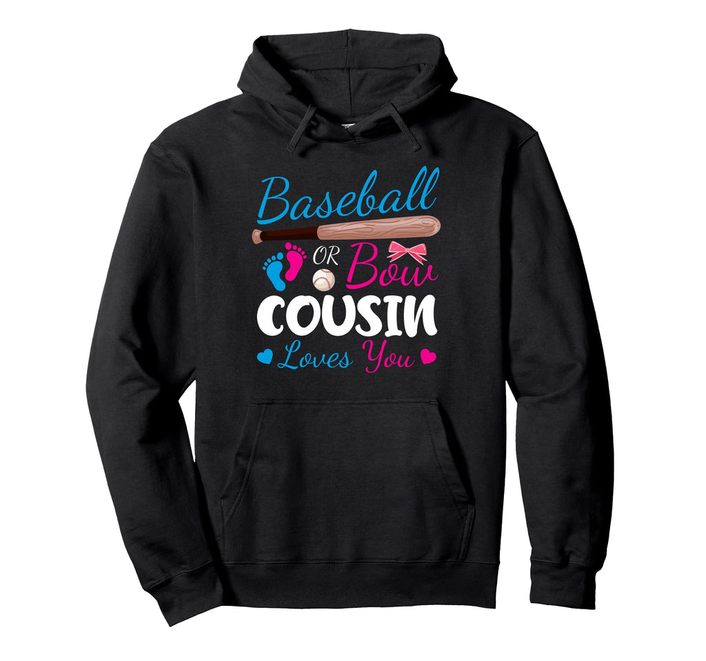 Baseball Or Bow Cousin Crew Loves You Hoodie - Minimalist Print for Adults - T-Shirt, Sweatshirt, Hoodie