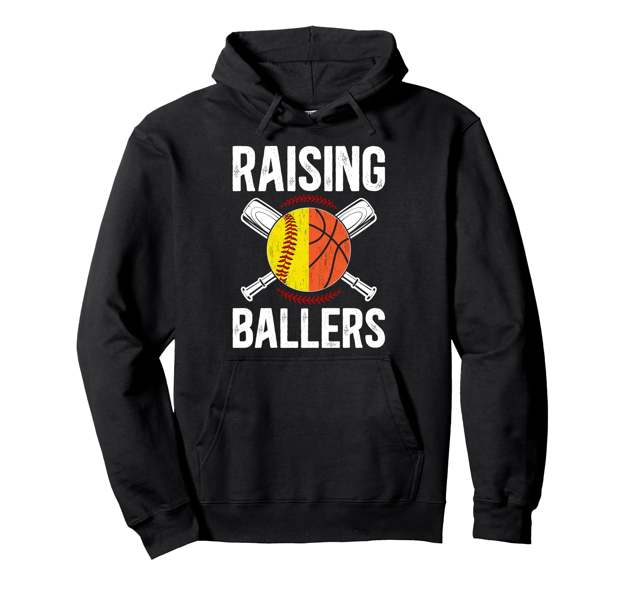 Raising Ballers Basketball Softball Hoodie - Aesthetic Graphic Men Women - T-Shirt, Sweatshirt, Hoodie