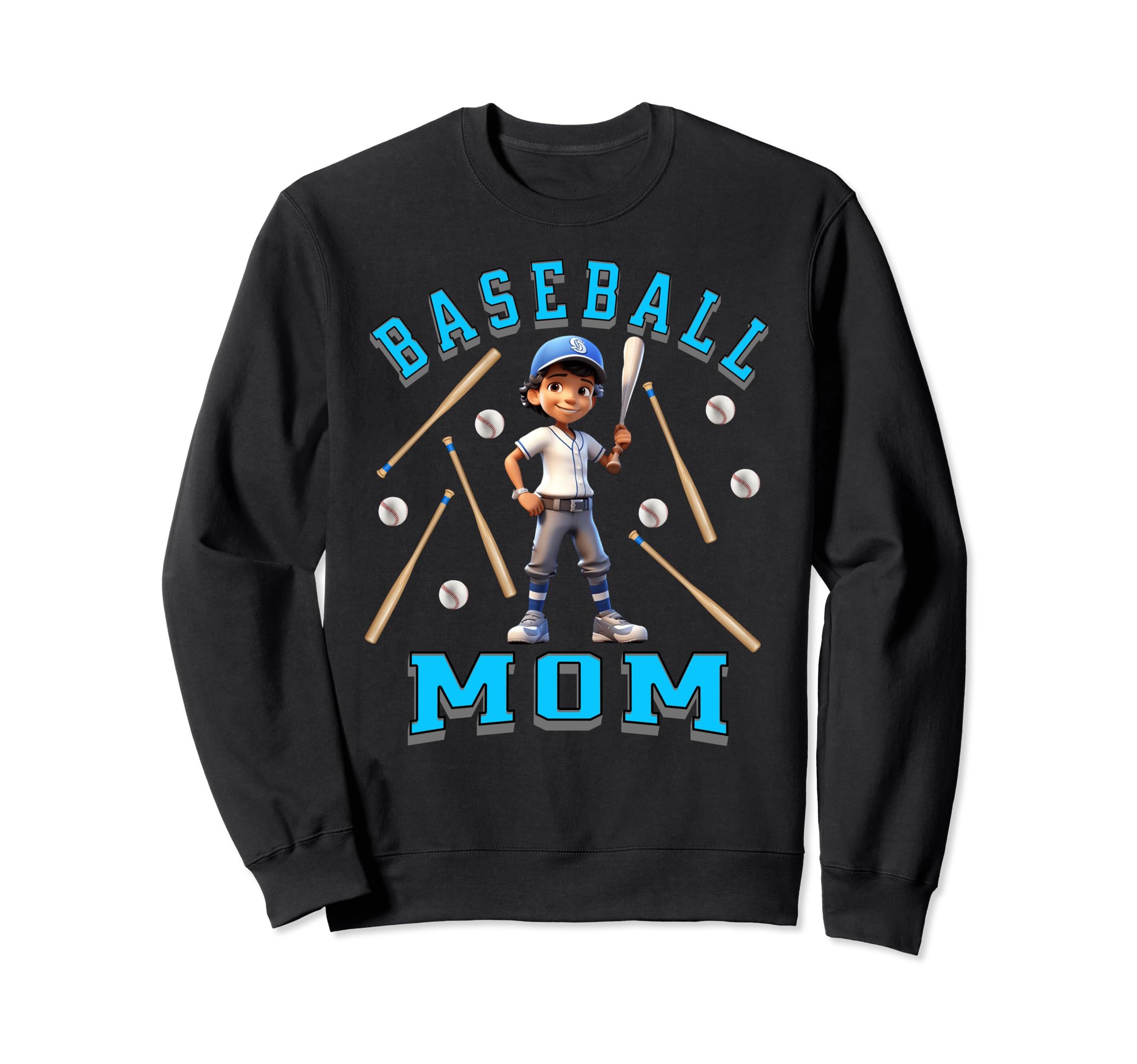 Baseball Mom Sweatshirt - Custom Art Print for Adults - T-Shirt, Sweatshirt, Hoodie