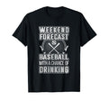Funny Weekend Forecast Baseball Chance T-Shirt - Graphic Print Men Women - T-Shirt, Sweatshirt, Hoodie