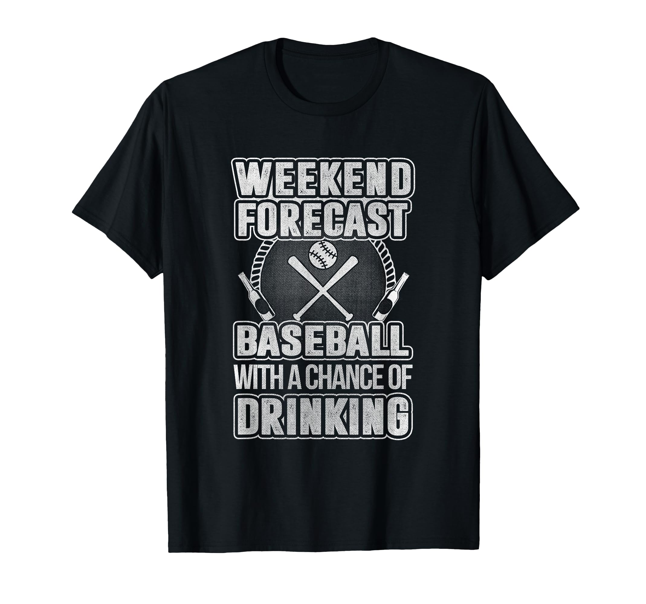 Funny Weekend Forecast Baseball Chance T-Shirt - Graphic Print Men Women - T-Shirt, Sweatshirt, Hoodie