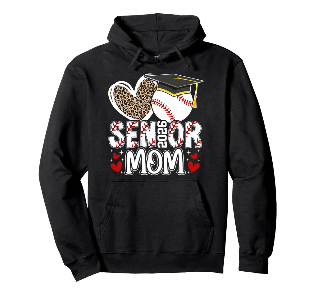 Baseball Senior Mom 2026 Baseball Hoodie - Novelty Apparel for Adults - T-Shirt, Sweatshirt, Hoodie