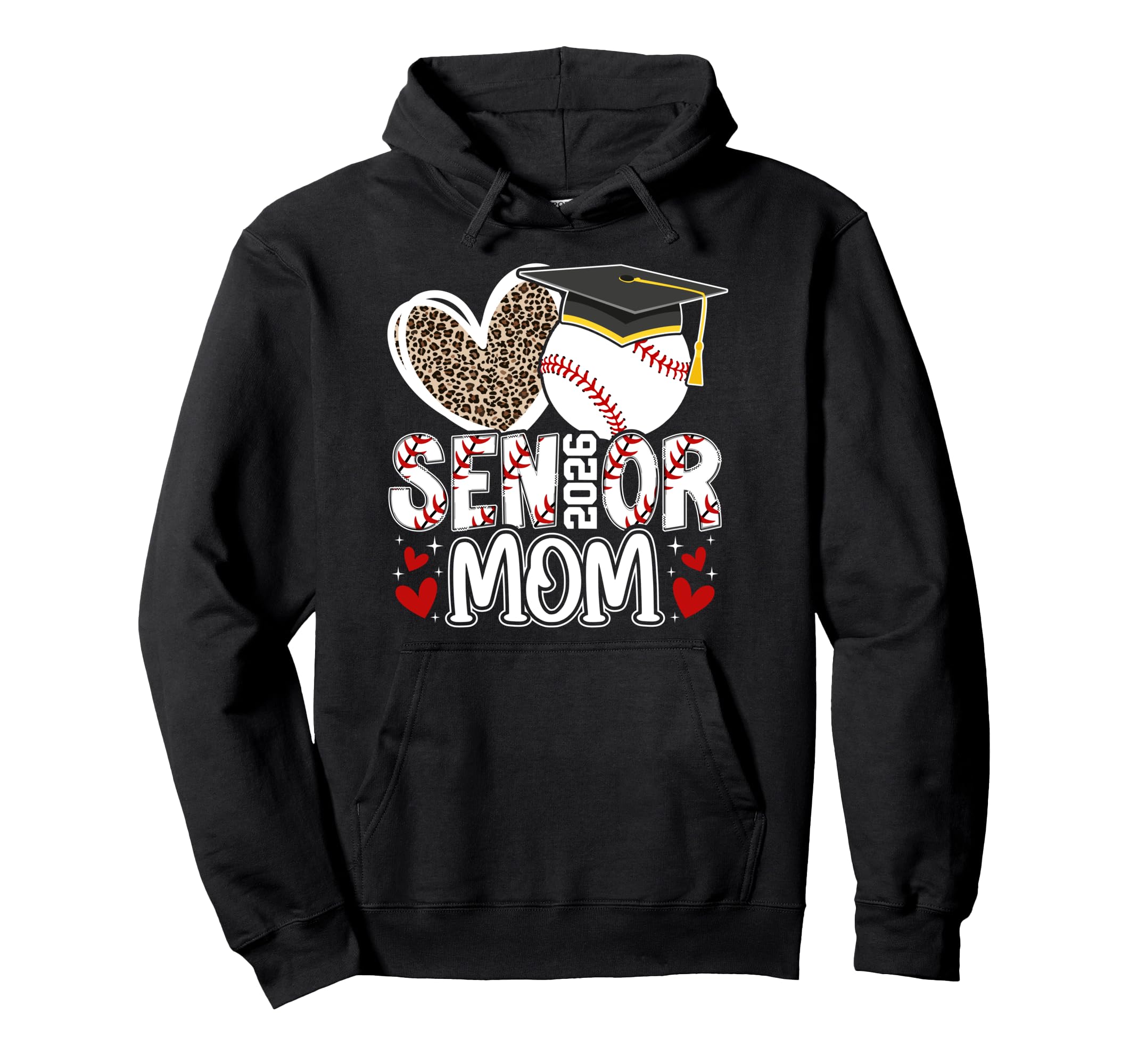 Baseball Senior Mom 2026 Baseball Hoodie - Novelty Apparel for Adults - T-Shirt, Sweatshirt, Hoodie