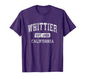 Whittier California Ca Established T-Shirt - Aesthetic Graphic for Adults - T-Shirt, Sweatshirt, Hoodie