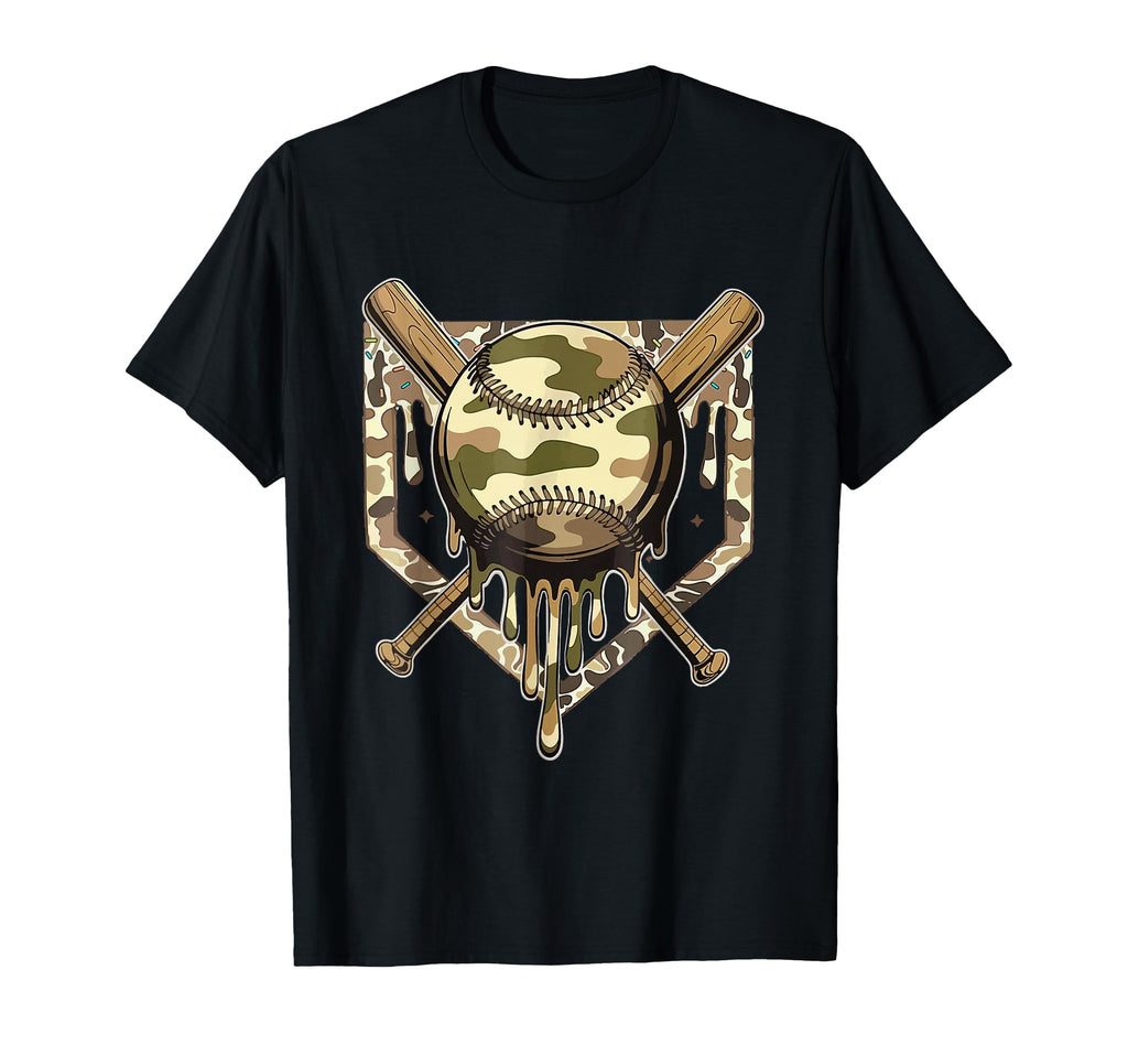 Camo Baseball Season Game Day T-Shirt - Streetwear Style for Adults - T-Shirt, Sweatshirt, Hoodie