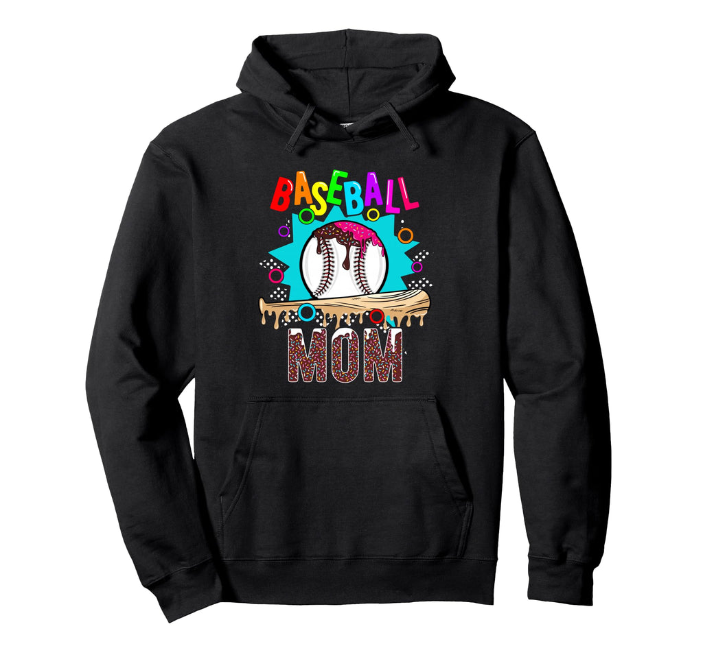 Baseball Mom Baseball Mom Hoodie - Aesthetic Graphic for Adults - T-Shirt, Sweatshirt, Hoodie