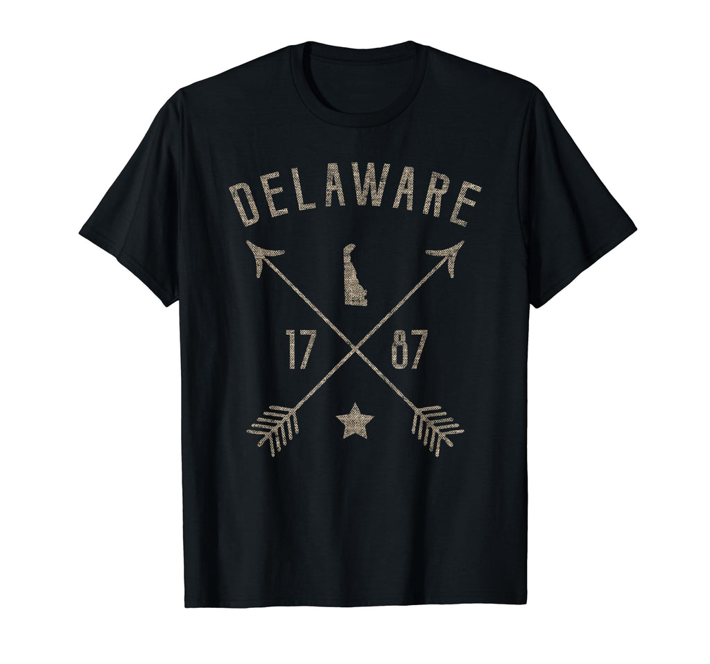 Delaware Distressed Home State Map Boho T-Shirt - Unique Graphic Unisex - T-Shirt, Sweatshirt, Hoodie