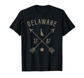 Delaware Distressed Home State Map Boho T-Shirt - Unique Graphic Unisex - T-Shirt, Sweatshirt, Hoodie
