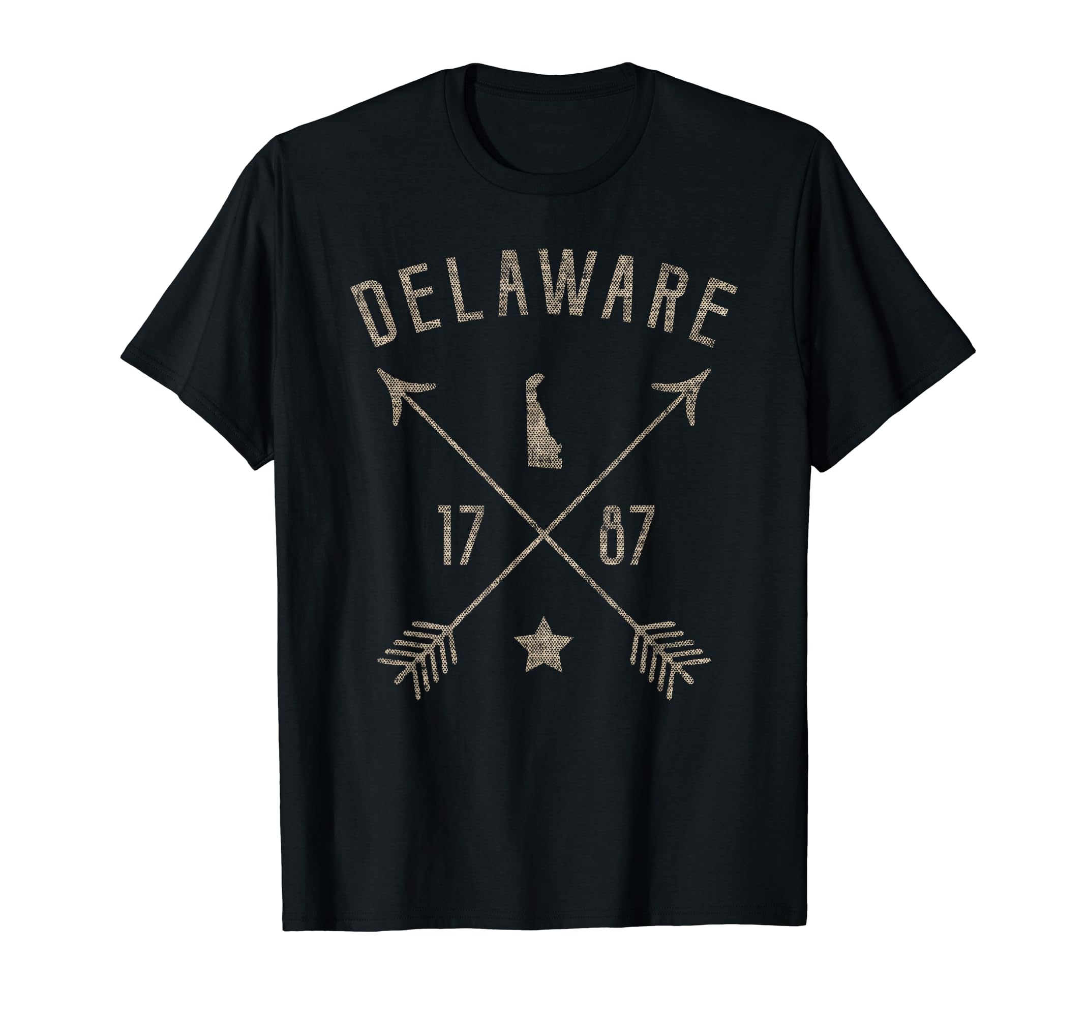 Delaware Distressed Home State Map Boho T-Shirt - Unique Graphic Unisex - T-Shirt, Sweatshirt, Hoodie