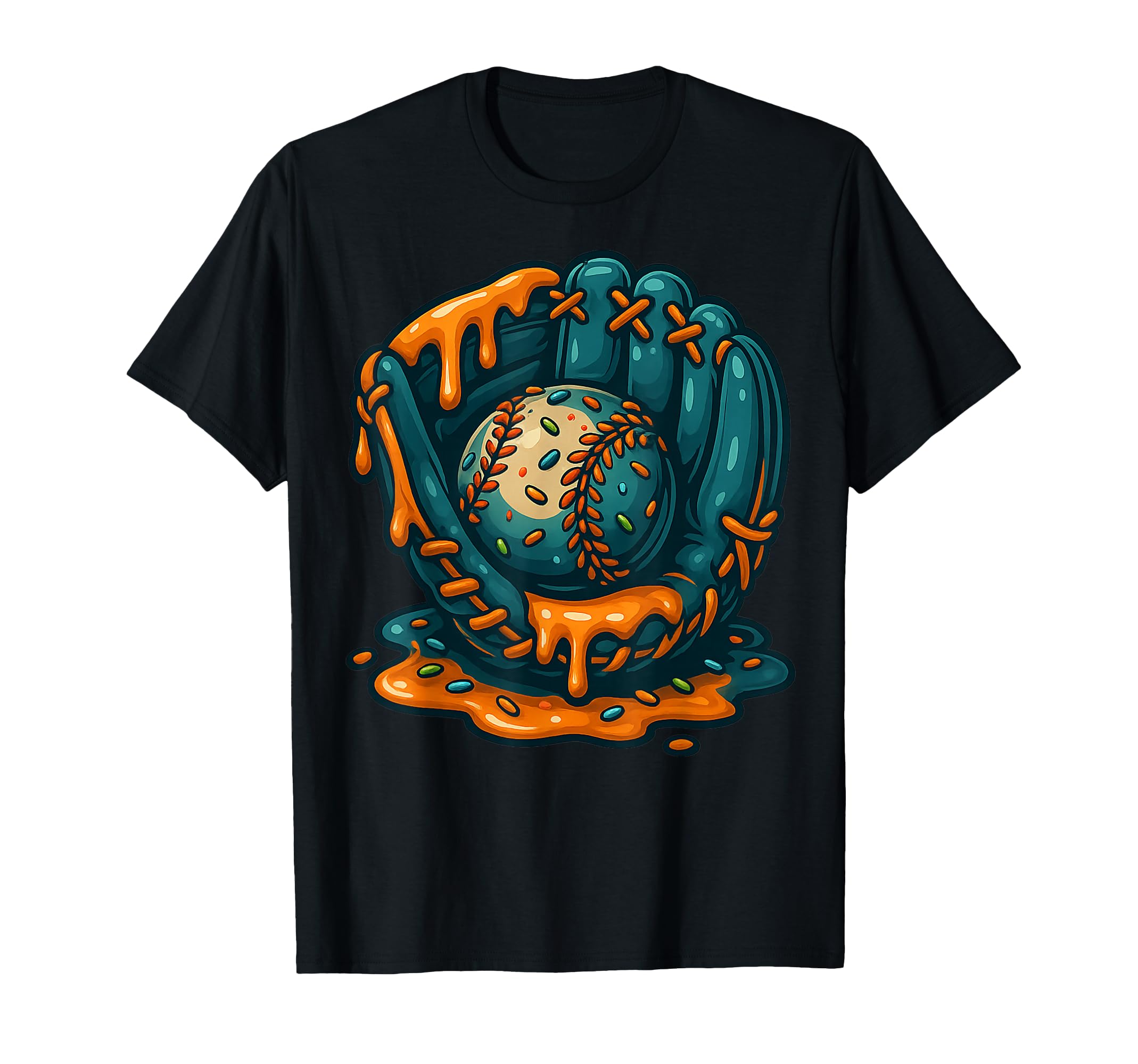 Baseball Drip Team And Ice Cream T-Shirt - Aesthetic Graphic for Adults - T-Shirt, Sweatshirt, Hoodie