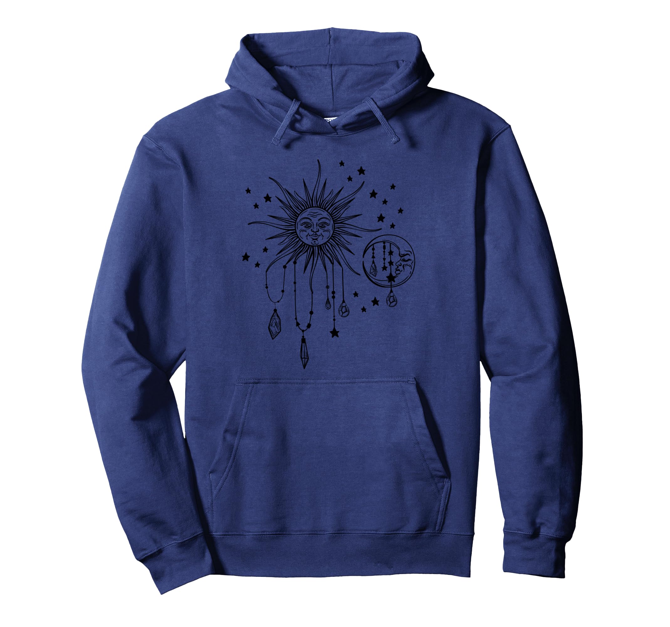 Sun Moon Stars Mystical Celestial Boho Hoodie - Streetwear Style for Adults - T-Shirt, Sweatshirt, Hoodie