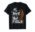 My Heart Is That Field Football Mom T-Shirt - Unique Graphic for Adults - T-Shirt, Sweatshirt, Hoodie