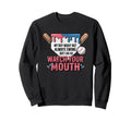 My Might Not Always Swing Baseball Sweatshirt - Unique Graphic for Adults - T-Shirt, Sweatshirt, Hoodie