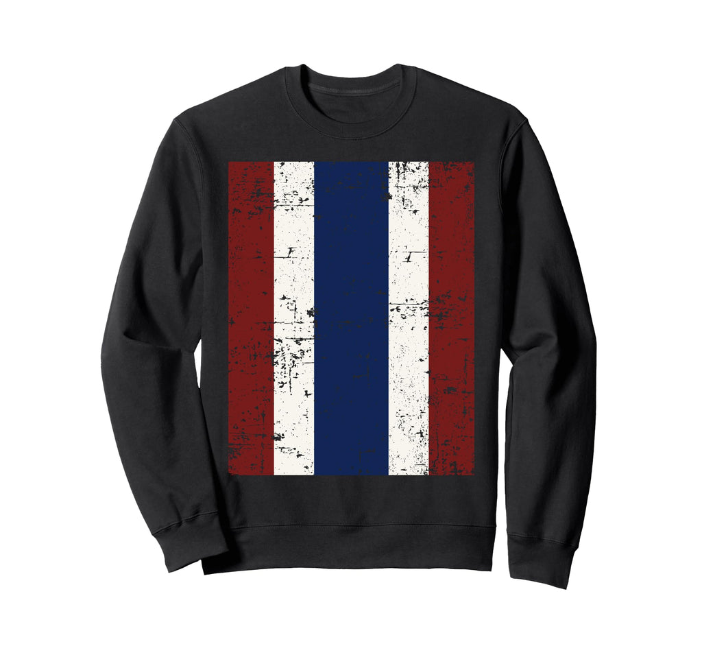 Thailand National Flag Vertical Sweatshirt - Unique Graphic Unisex - T-Shirt, Sweatshirt, Hoodie
