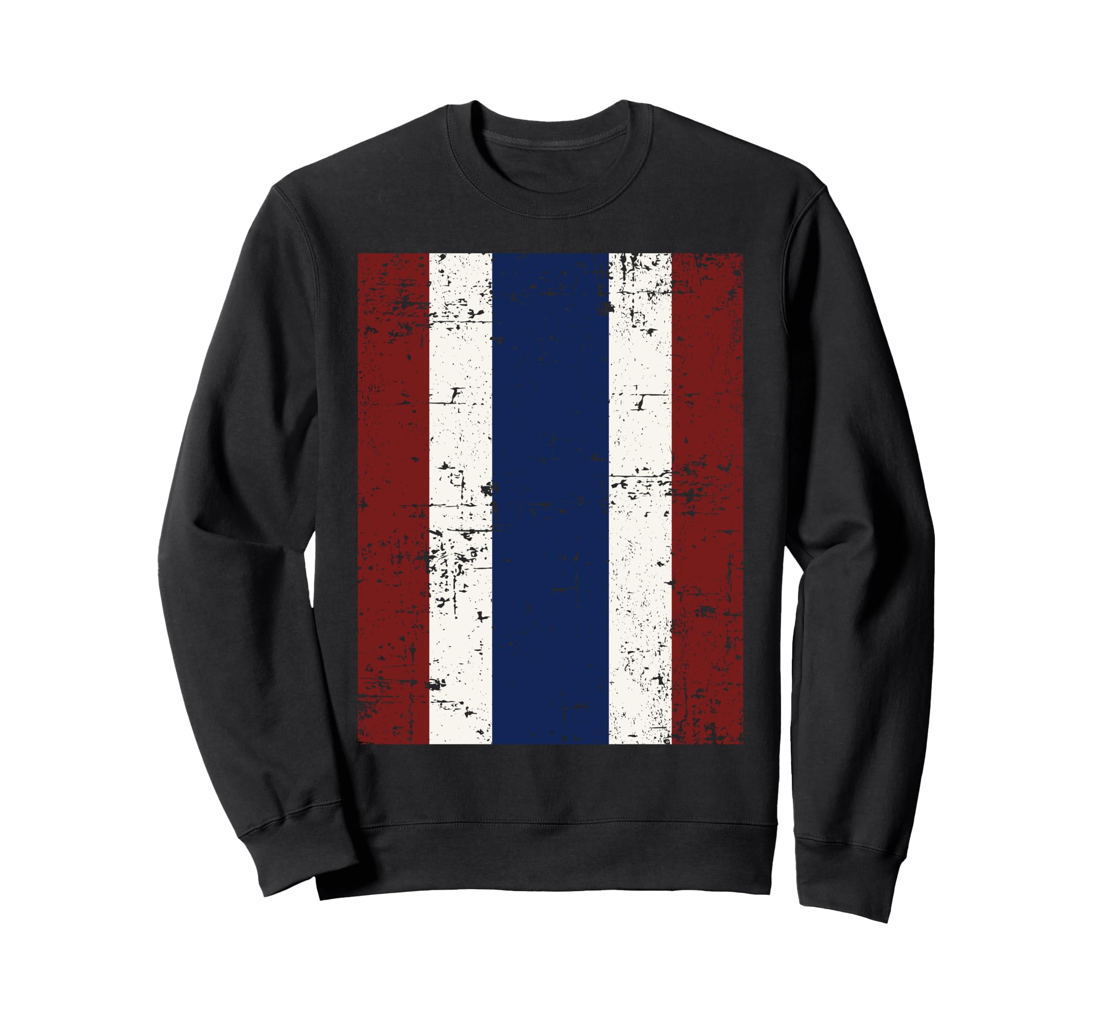 Thailand National Flag Vertical Sweatshirt - Unique Graphic Unisex - T-Shirt, Sweatshirt, Hoodie
