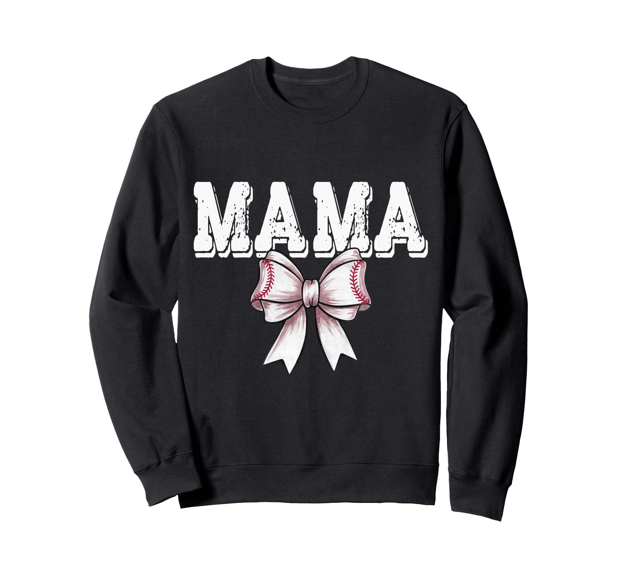 Coquette Baseball Bow Mom Sister Sweatshirt - Novelty Apparel for Adults - T-Shirt, Sweatshirt, Hoodie