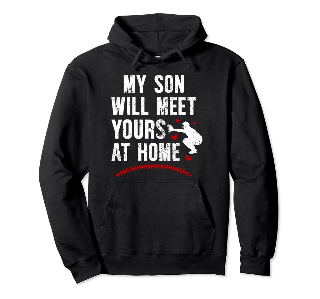 Home Baseball Catcher Mom Baseball Hoodie - Trendy Graphic Men Women - T-Shirt, Sweatshirt, Hoodie