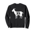 Distressed Goat 33 Sweatshirt - Unique Graphic for Adults - T-Shirt, Sweatshirt, Hoodie