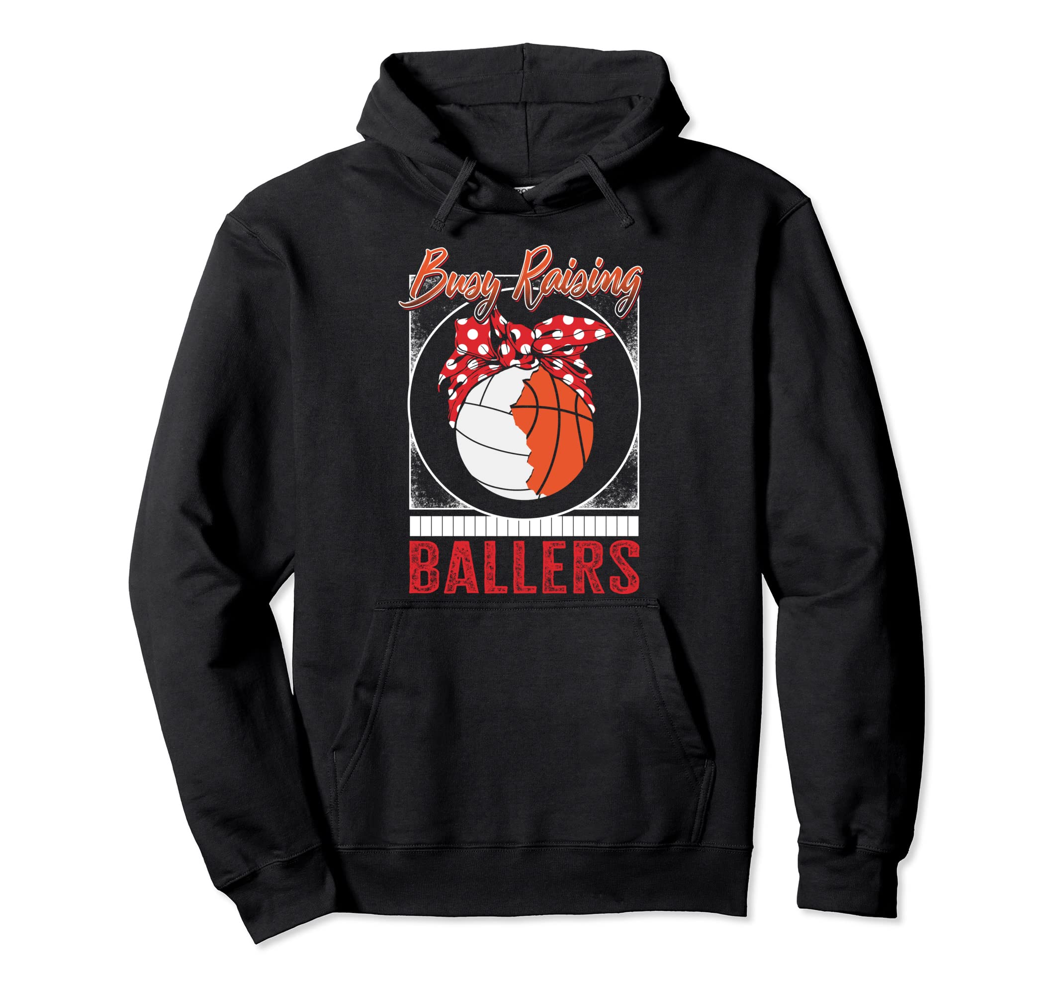 Volleyball Basketball Raising Ballers Hoodie - Custom Art Print Men Women - T-Shirt, Sweatshirt, Hoodie