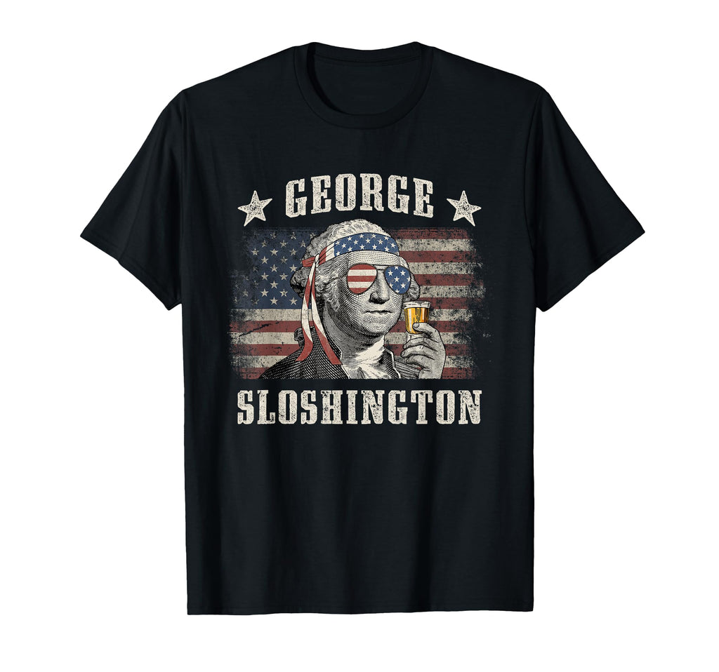 George Sloshington 4Th July Party T-Shirt - Graphic Print Men Women - T-Shirt, Sweatshirt, Hoodie