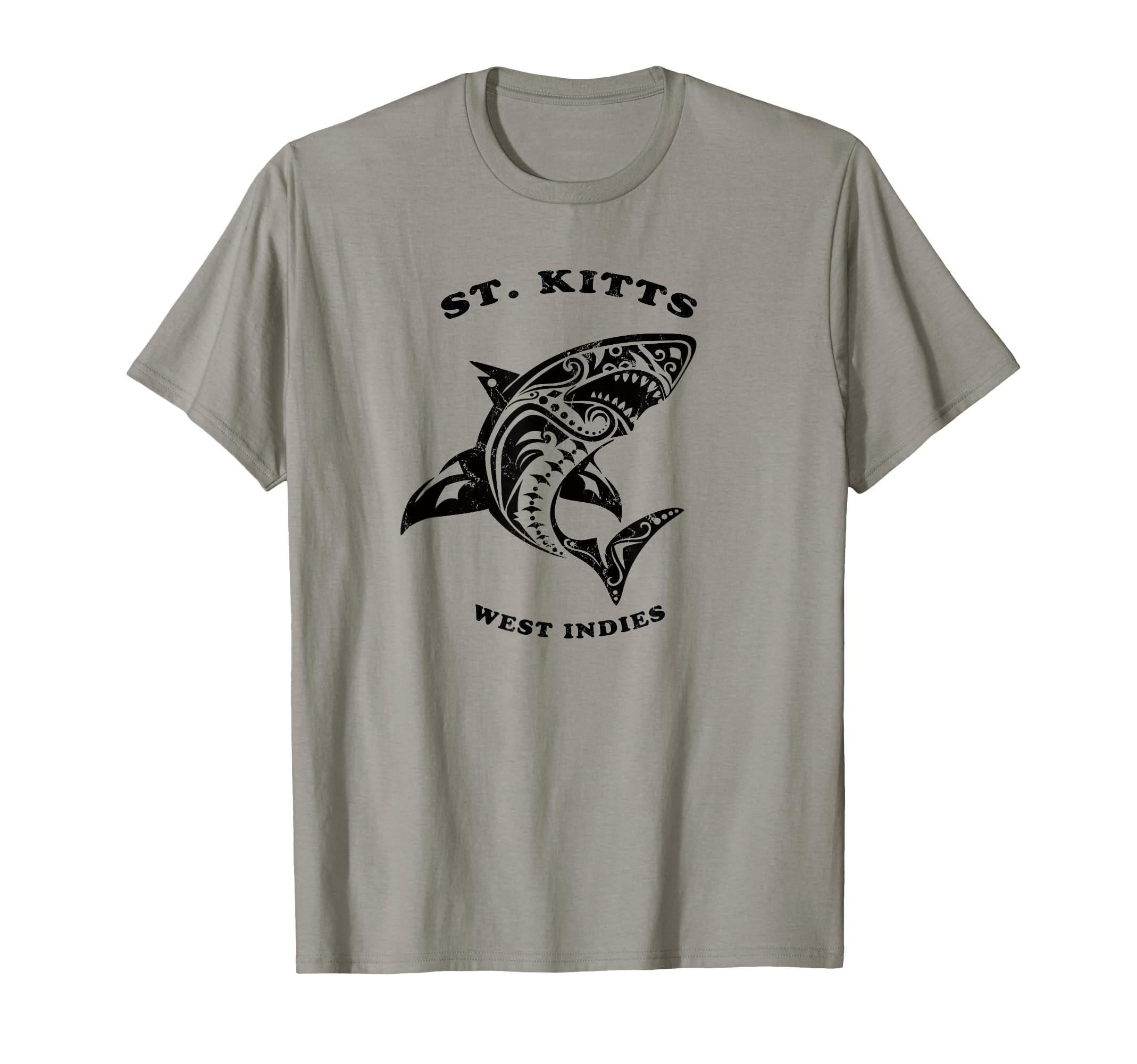 St Kitts West Indies Tribal Shark Vacation T-Shirt - Trendy Graphic Unisex - T-Shirt, Sweatshirt, Hoodie