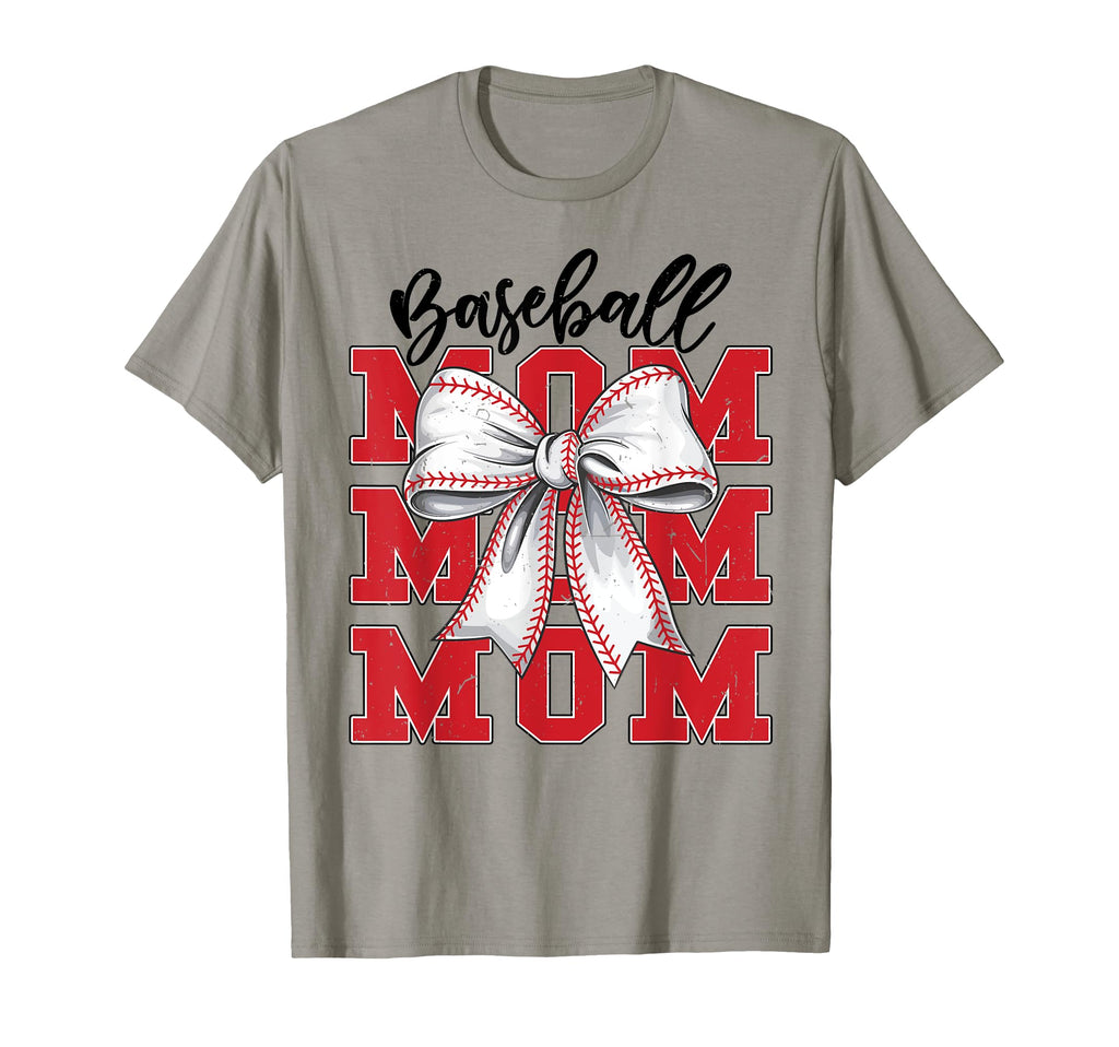 Mother Baseball Mom Coquette Bow Game T-Shirt - Novelty Apparel Men Women - T-Shirt, Sweatshirt, Hoodie