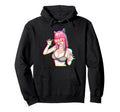 Glitch Waifu Aesthetic Anime Hoodie - Fun Novelty Design for Adults - T-Shirt, Sweatshirt, Hoodie