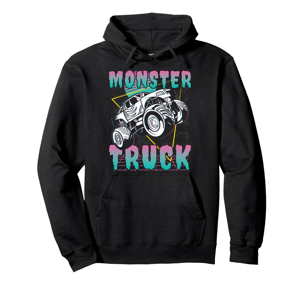 Vaporwave Aesthetic Monster Truck Hoodie - Aesthetic Graphic for Adults - T-Shirt, Sweatshirt, Hoodie