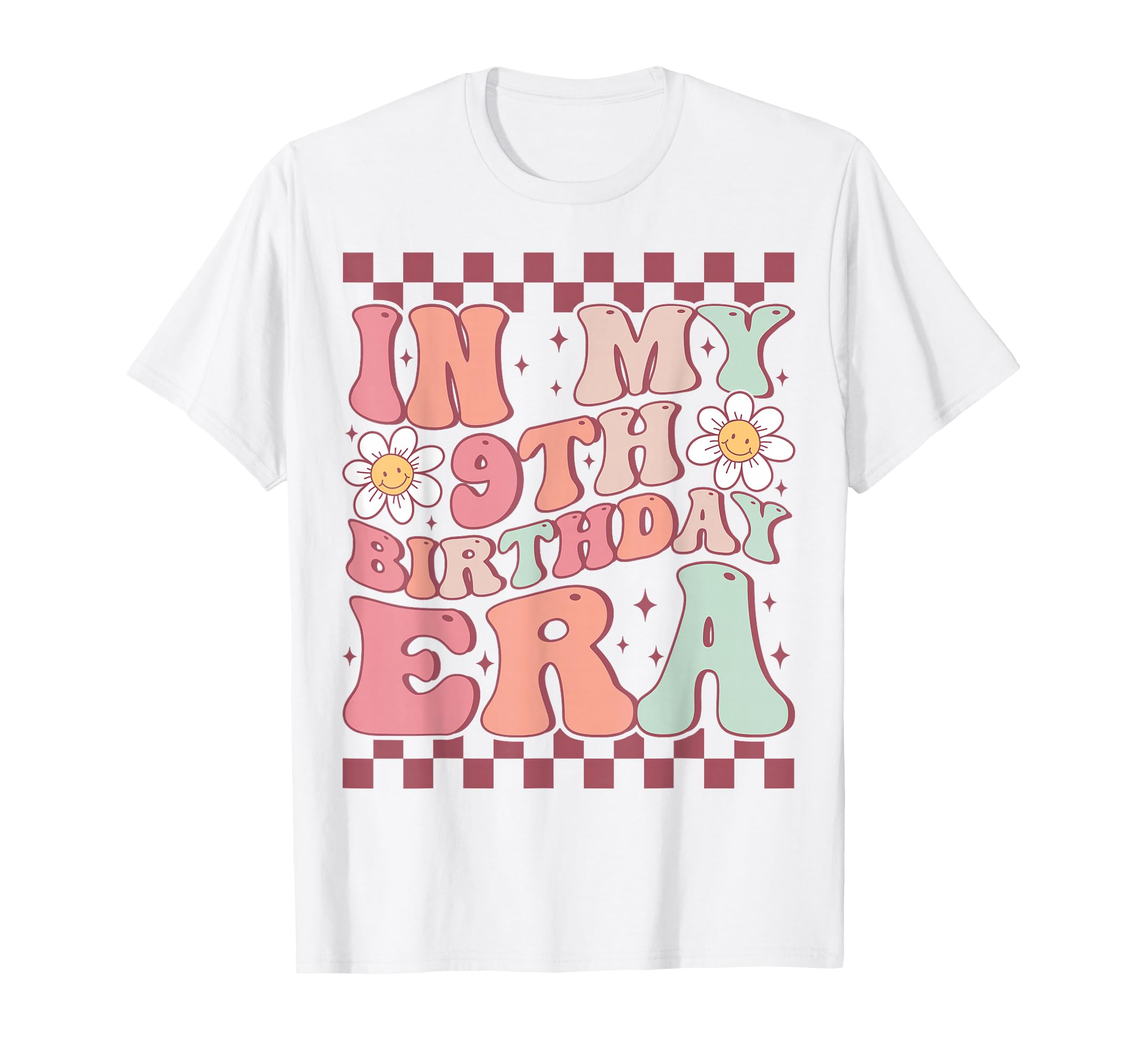 My 9Th Birthday Era Daisy Groovy 9Th T-Shirt - Aesthetic Graphic Men Women - T-Shirt, Sweatshirt, Hoodie