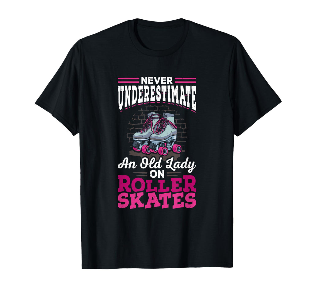 Old Lady Roller Skate 70S Roller T-Shirt - Trendy Graphic for Adults - T-Shirt, Sweatshirt, Hoodie