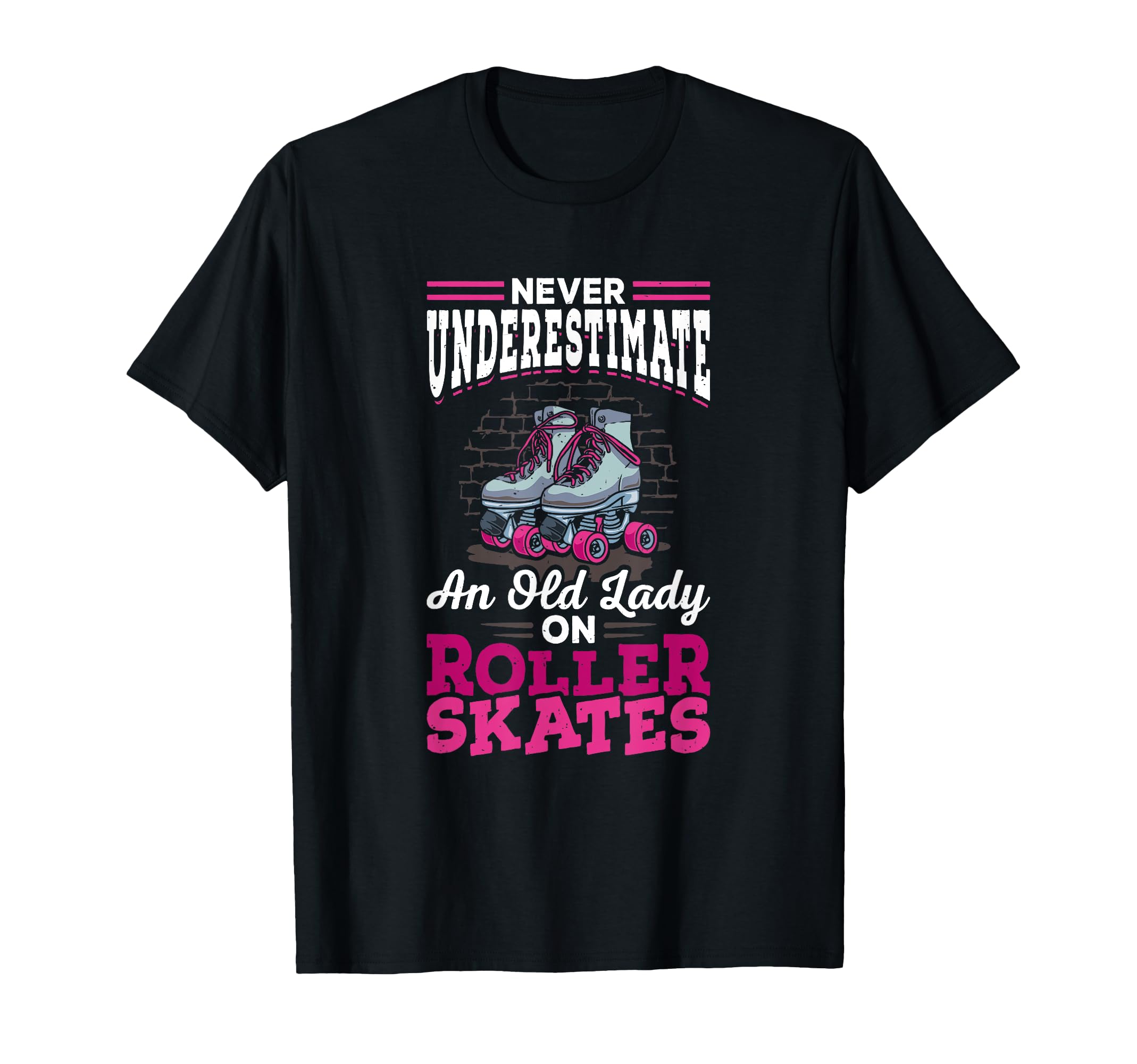 Old Lady Roller Skate 70S Roller T-Shirt - Trendy Graphic for Adults - T-Shirt, Sweatshirt, Hoodie