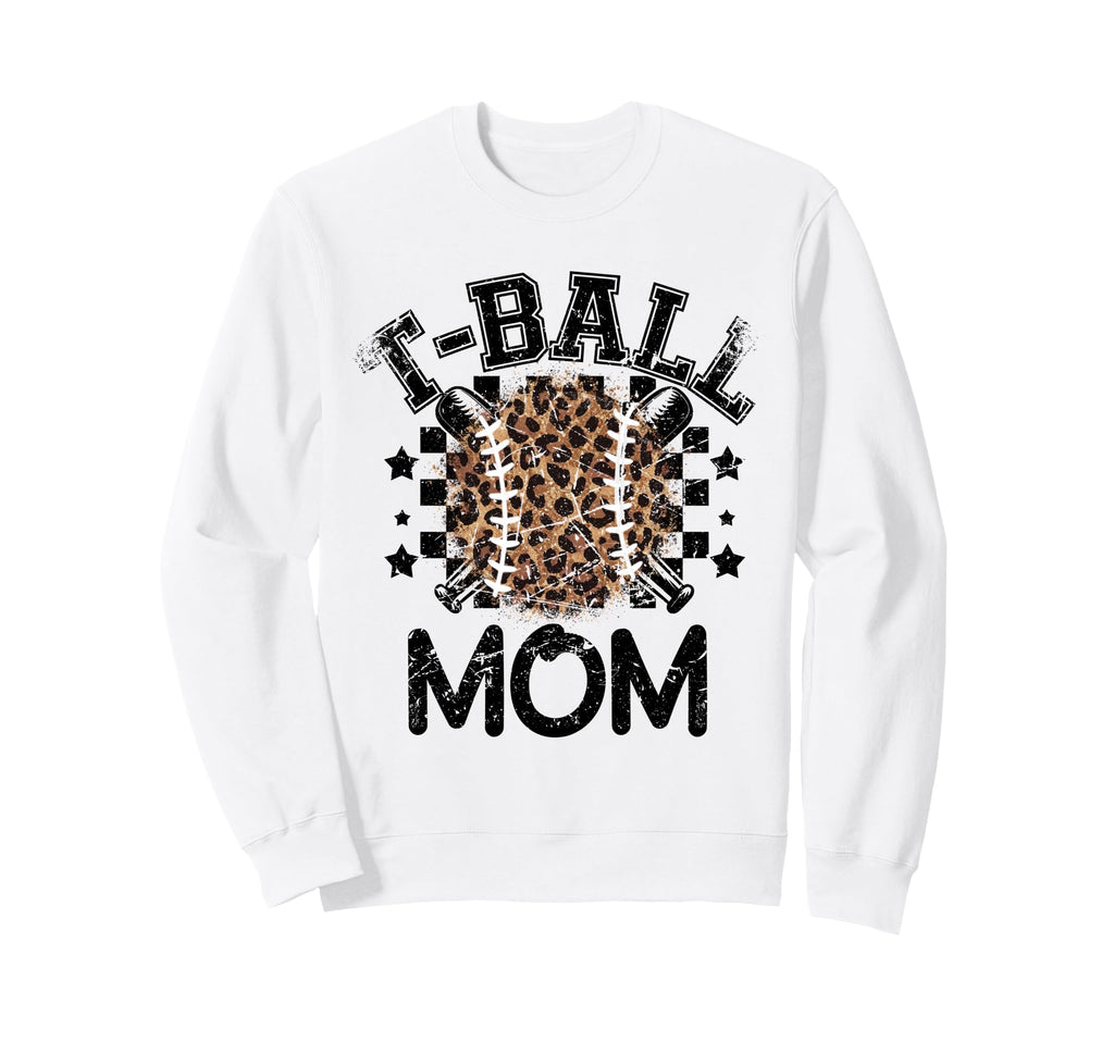 T Ball Teeball Mom Leopard Cheetah Sweatshirt - Streetwear Style Unisex - T-Shirt, Sweatshirt, Hoodie